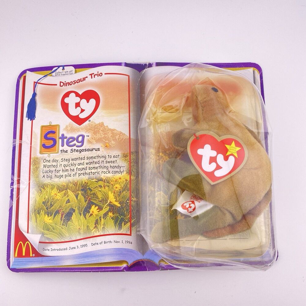 Steg the Stegosaurus Dinosaur Trio 2000 TY Beanie Babies